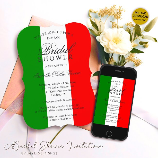 Italian Bridal Shower Invitation