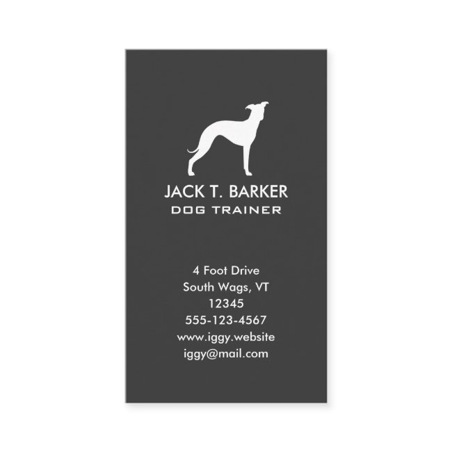 Italian Greyhound Silhouette Business Invitations