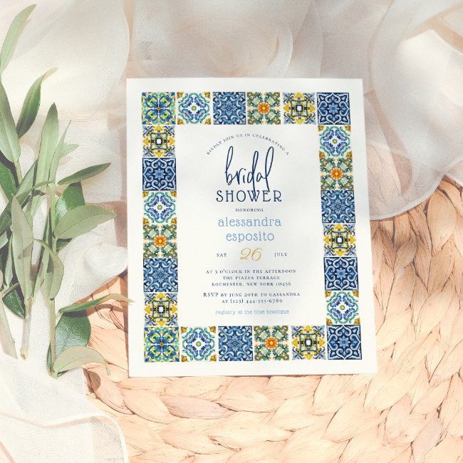 Italian Tiles | Lemon Summer Budget Bridal Shower