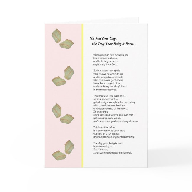 It's Just One Day... New Baby Girl Announcement