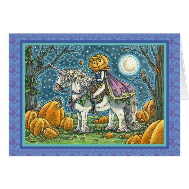Jack O Lantern Prince On His Magic Unicorn, Invitations