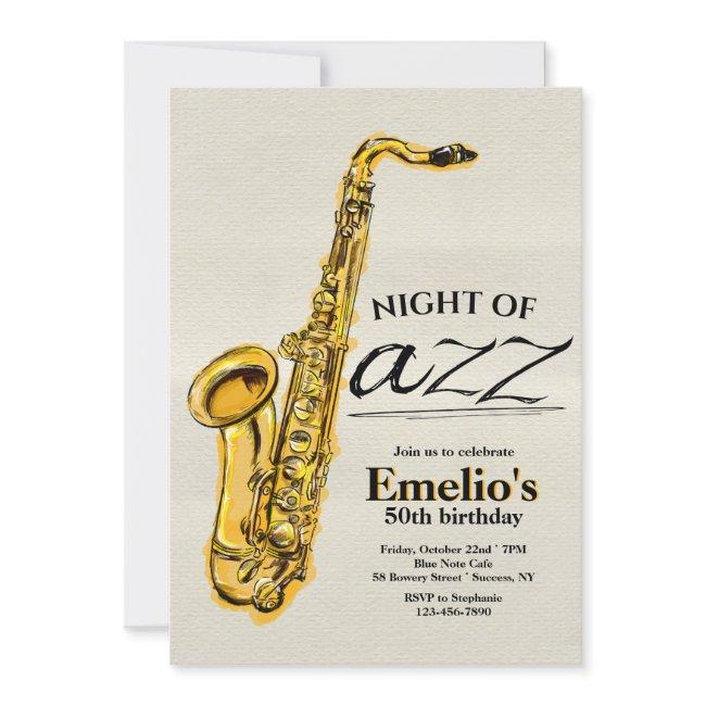 Jazz Saxophone Invitation