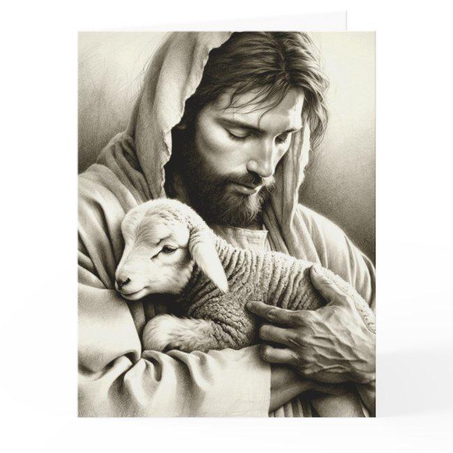 Jesus Good Shepherd Blank Christian Greeting Invitations