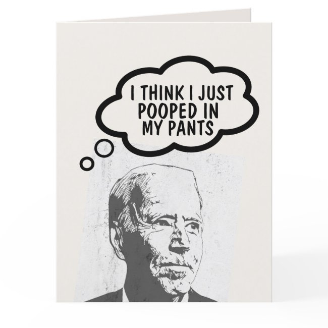 Joe Biden Funny Poop Birthday Invitations