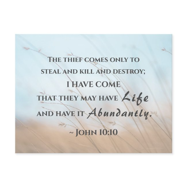 John 10:10 I Have Come That They May Have Life Postinvitations
