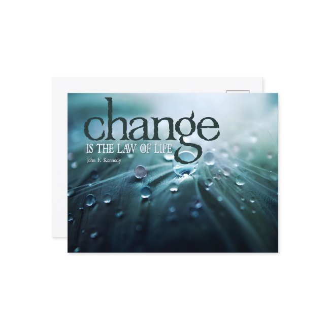 John F. Kennedy Inspirational Quote "change" Postinvitations