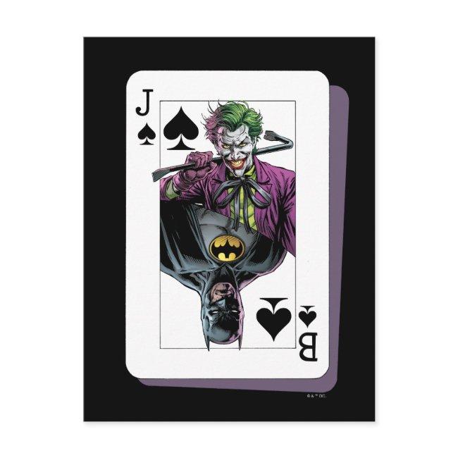 Joker And Batman Spade Playing Invitations Illustration