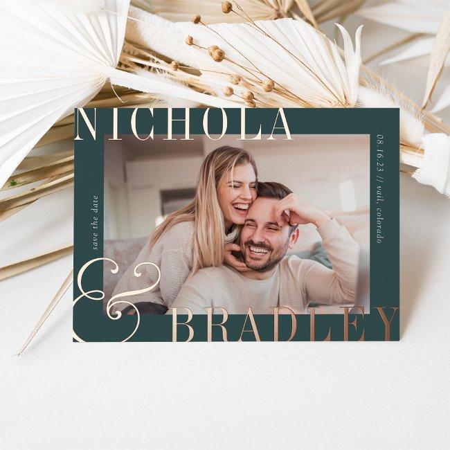 Joyful News | Photo Save The Date Foil Invitation