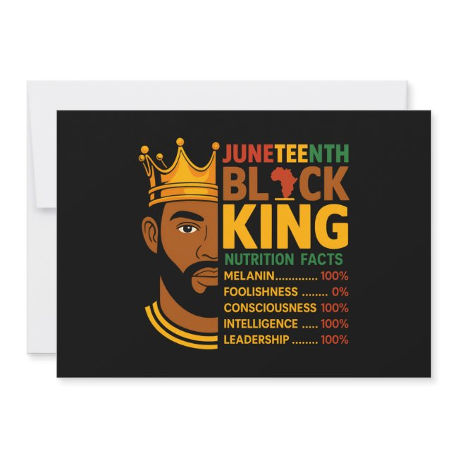 Juneteenth Black Nutrition Facts Pride African Invitation