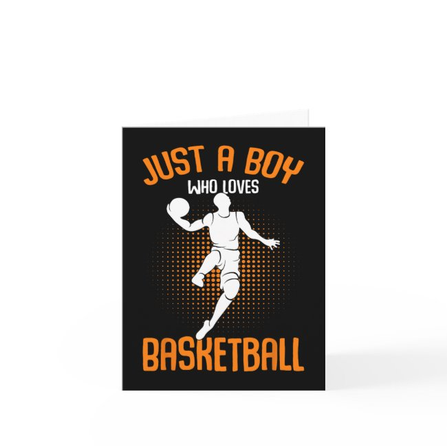 Just A Boy Who Loves Basketball Player Kids Boys Invitations
