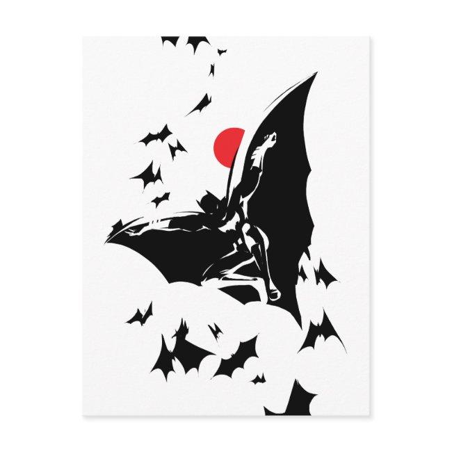 Justice League | Batman In Cloud Of Bats Pop Art Postinvitations
