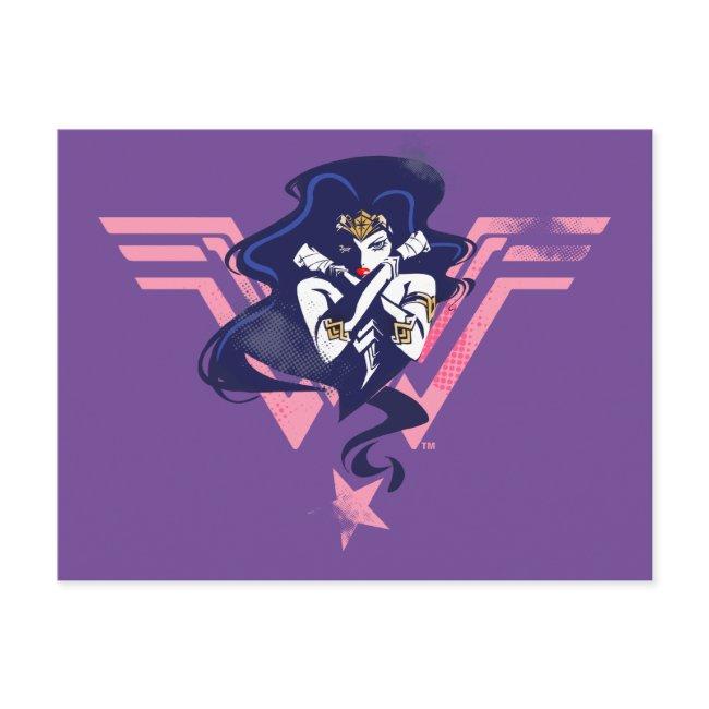 Justice League | Wonder Woman & Symbol Pop Art Postinvitations