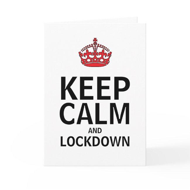 Keep Calm And Lockdown Greeting Invitations