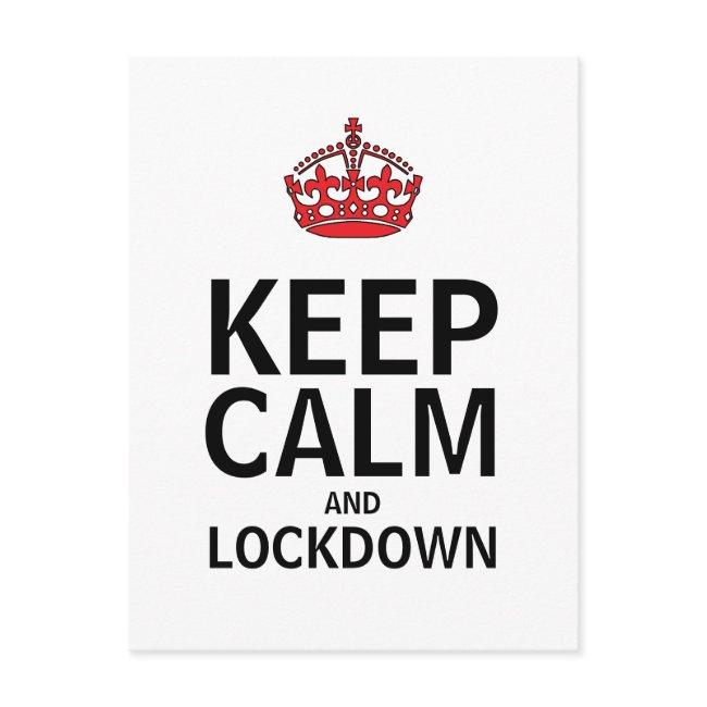 Keep Calm And Lockdown Postinvitations