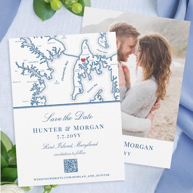 Kent Island Maryland Destination Wedding Qr Code Save The Date