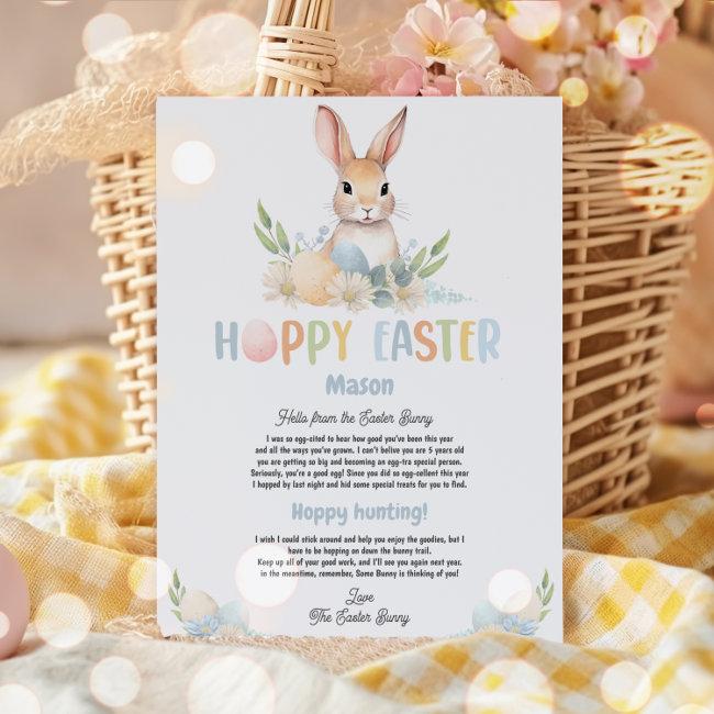 Kids Personalized Letter From The Easter Bunny Invitation