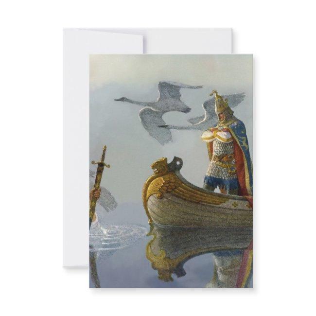 “king Arthur Takes The Sword” By Nc Wyeth Thank You Invitations