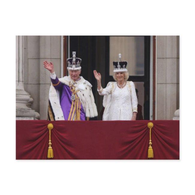 King Charles Queen Camilla Balcony Coronation Day Postinvitations