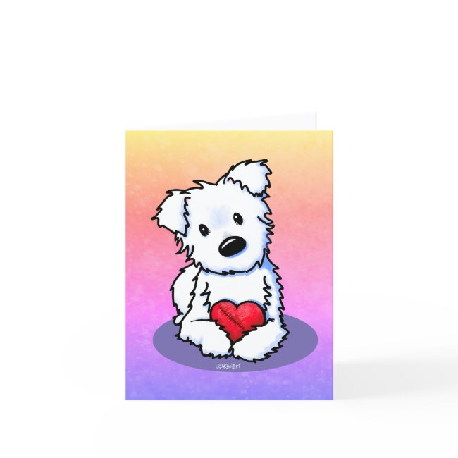 Kiniart Westie Mended Heart Sympathy Invitations
