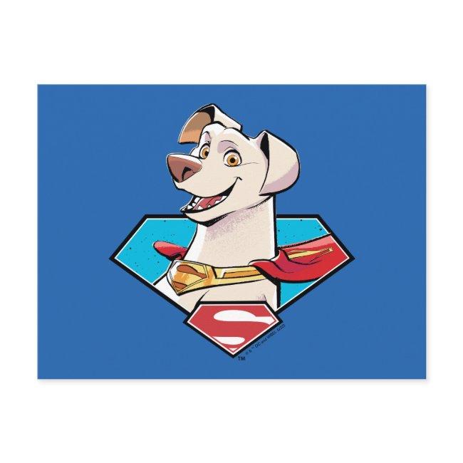 Krypto S-shield Graphic Postinvitations
