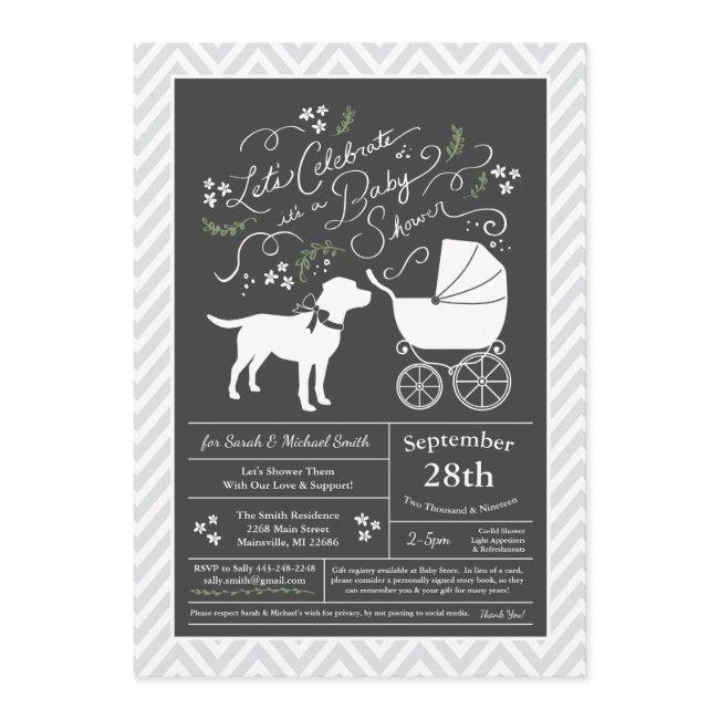 Labrador Baby Shower Gender Neutral Lab Invitation