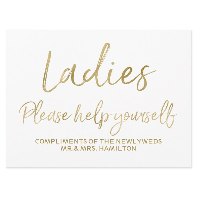 Ladies Please Help Yourself Wedding Sign Invitation