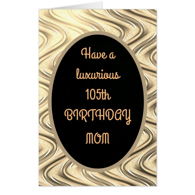 Large Luxury Gold 105th Birthday Mom Invitations