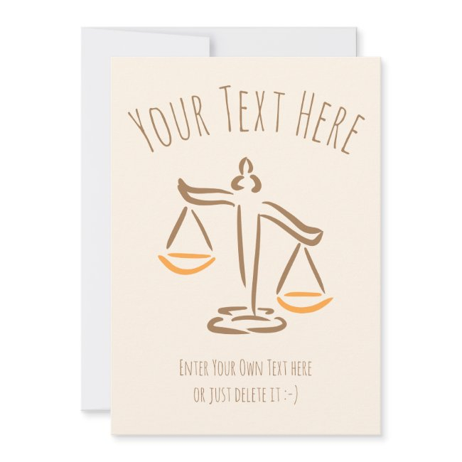 Lawyer | Attorney | Judge | Law Firm / Office Invitation
