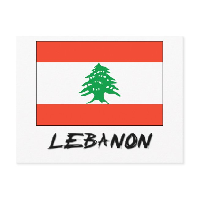Lebanon Flag Postinvitations