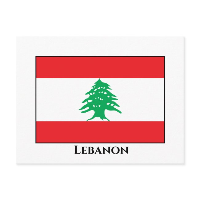 Lebanon (lebanese) Flag Postinvitations