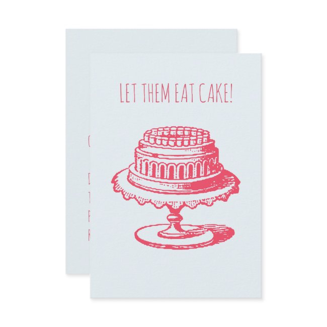 Let Them Eat Cake Birthday Party Invitations