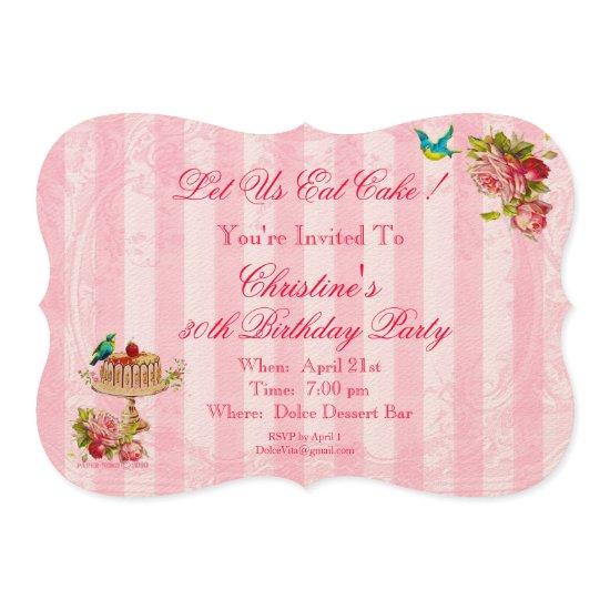 Let Us Eat Cake Party Invitations