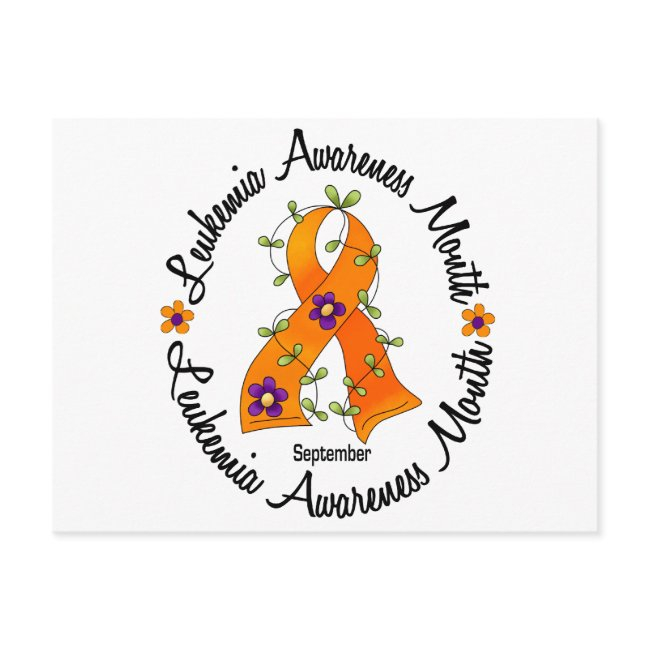 Leukemia Awareness Month Flower Ribbon 3 Postinvitations
