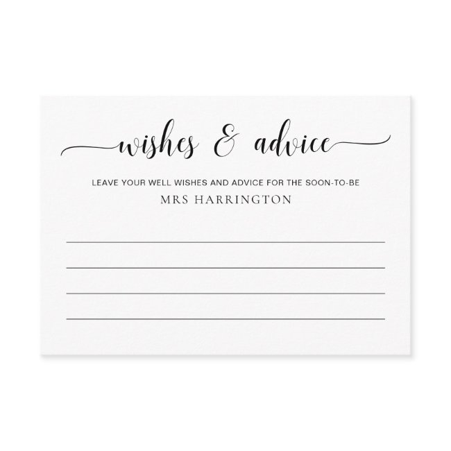 Leyton Wishes And Advice Enclosure Invitations