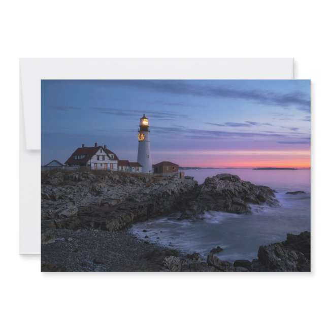 Lighthouses | Cape Elizabeth Maine Lighthouse Thank You Invitations