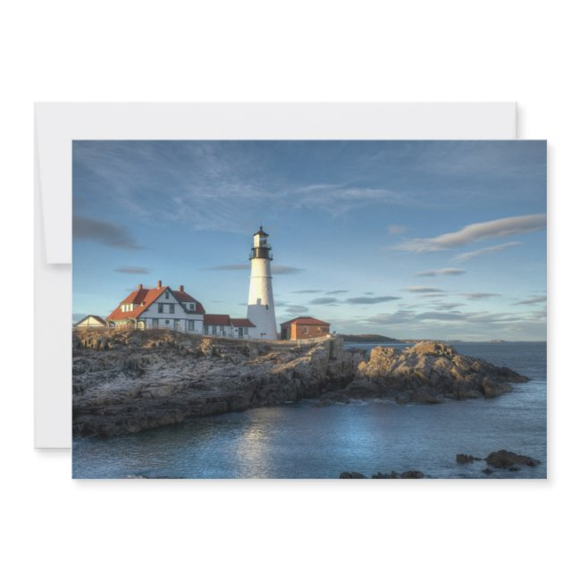 Lighthouses | Portland Head Light Lighthouse Thank You Invitations
