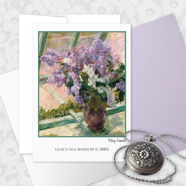 Lilacs In Window Mary Cassatt Blank Invitations