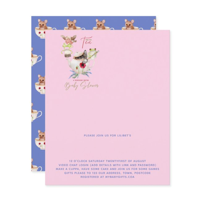 Lilibet Tea Party Shower Invite Fit For Princess