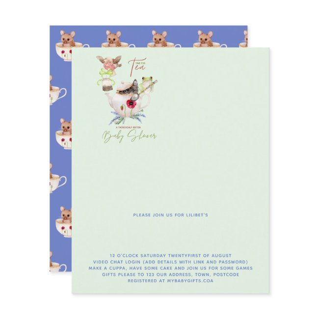 Lilibet Tea Party Shower Invite Fit For Princess