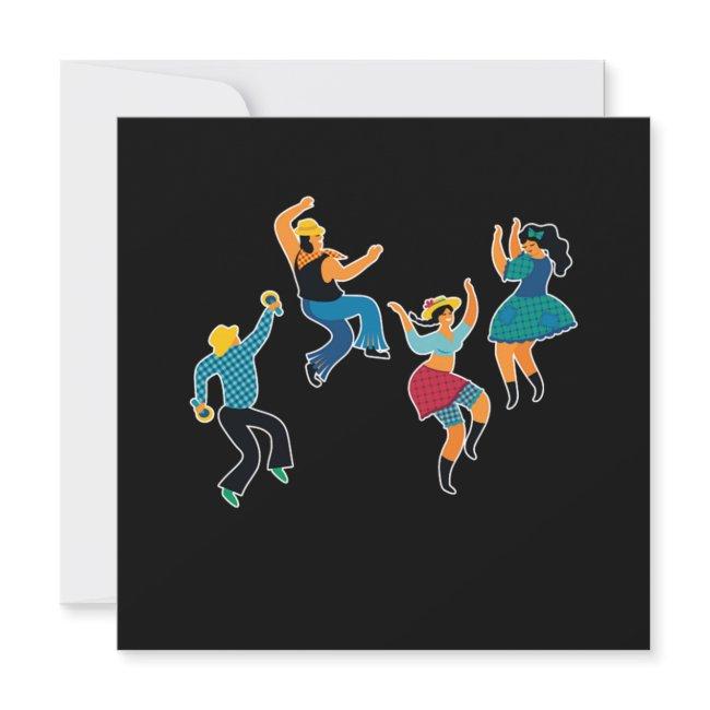 Line Dance Line Dancers Line Dancing Country Gift Invitation