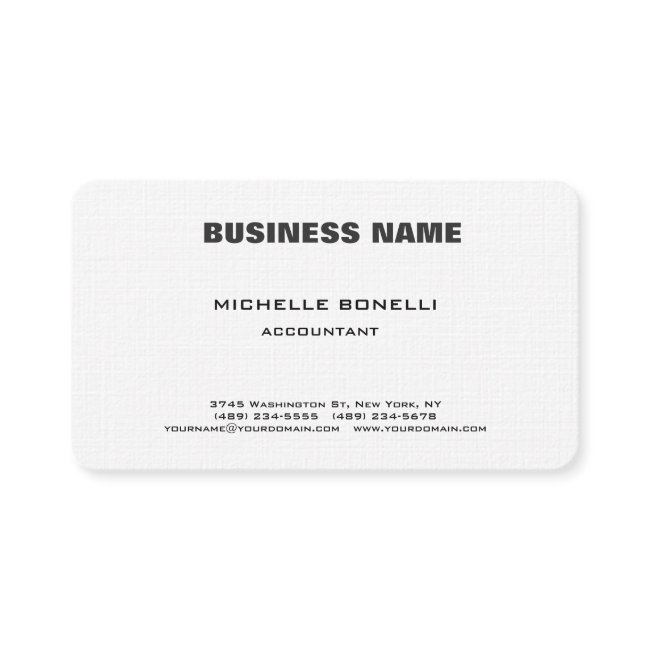 Linen Professional Modern Elegant Minimalist Plain Business Invitations