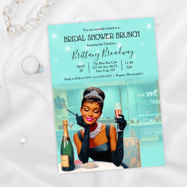 Little Black Dress Bride & Co Glam Bridal Shower Invitation