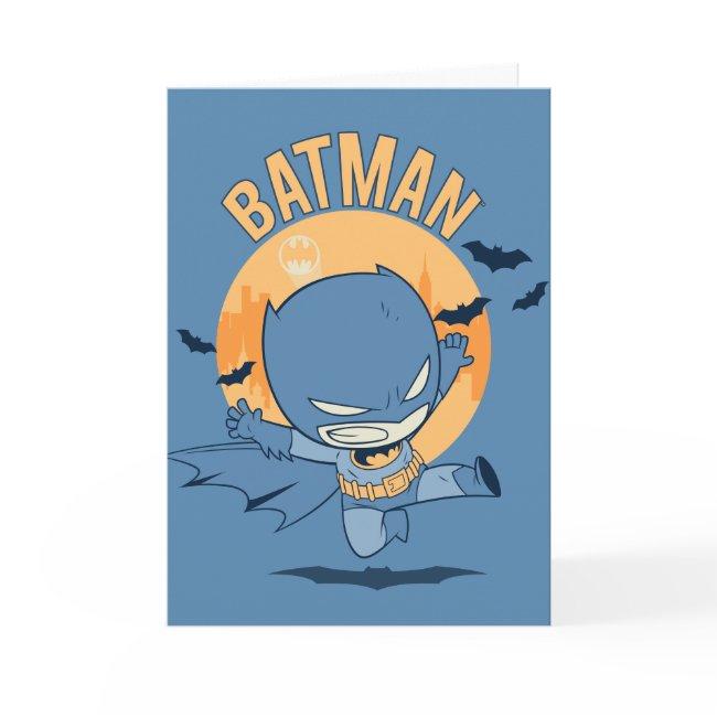 Little Comic Batman Flying Kick Invitations