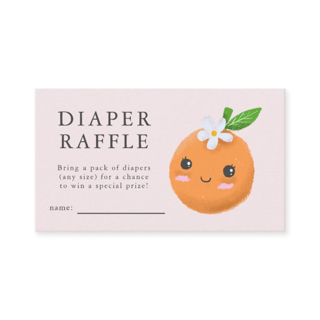 Little Cutie Pink Baby Shower Diaper Raffle Ticket Enclosure Invitations