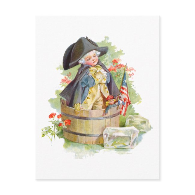 Little George Washington Crossing The Delaware Postinvitations