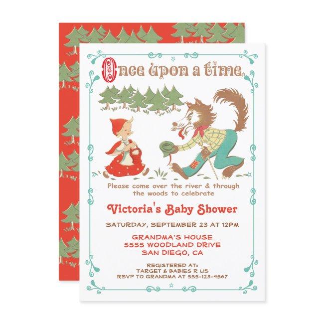 Little Red Riding Hood Baby Shower Invitations
