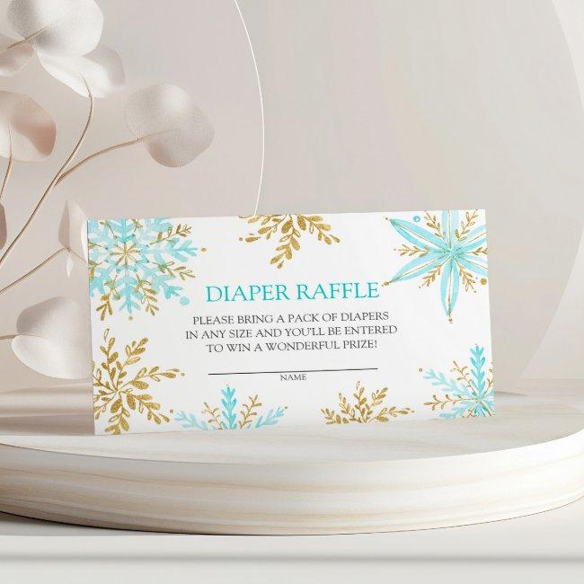 Little Snowflake Diaper Raffle Enclosure Invitations