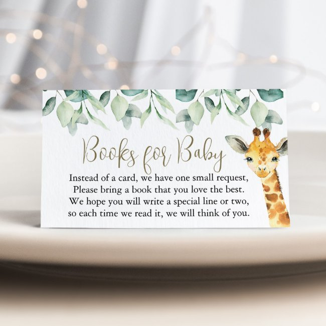 Little Wild One Safari Baby Shower Books For Baby Enclosure Invitations