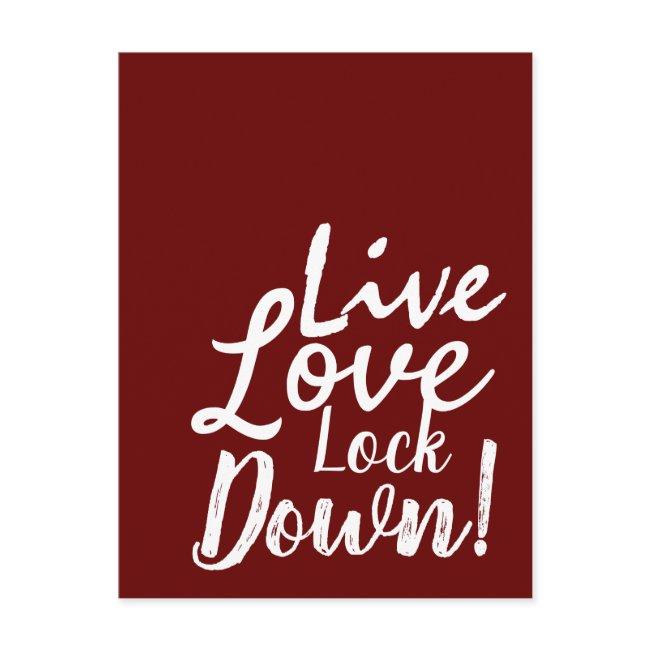 Live Love Lock Down! Postinvitations