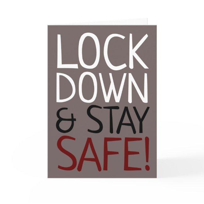 Lock Down & Stay Safe Greeting Invitations